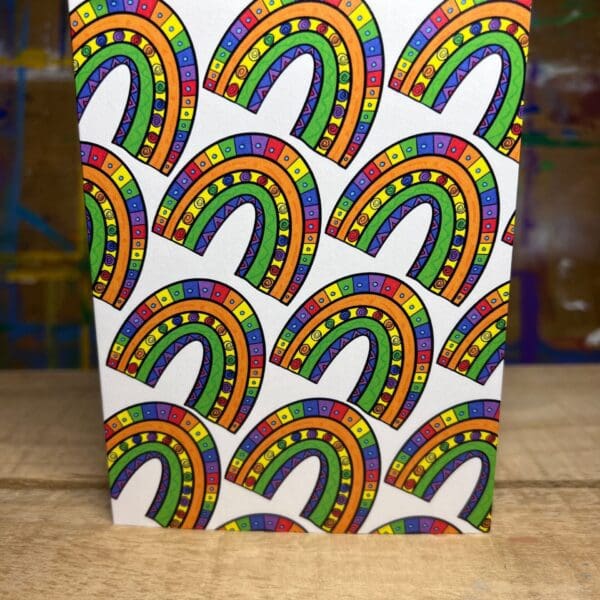 Rainbow Doodle Notecard