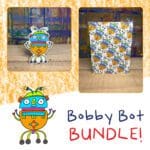 Bobby Bot - Sticker and Matching Notecard Bundle
