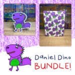 Daniel Dino - Sticker and Matching Notecard Bundle