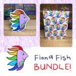 Fiona Fish - Sticker and Matching Notecard Bundle