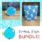 Frank Fish - Sticker and Matching Notecard Bundle