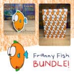 Franny Fish - Sticker and Matching Notecard Bundle