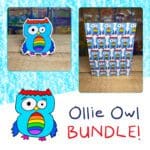 Ollie Owl - Sticker and Matching Notecard Bundle