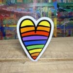 Rainbow Heart Sticker